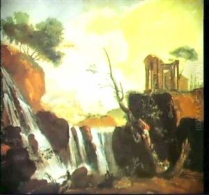 Paesaggio Con Cascata Paesaggio Con Cascata