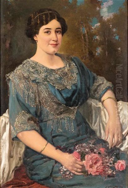 Retrato De La Hija Del Pintor, Aurora Martinez Abades Y Moreno - view 1