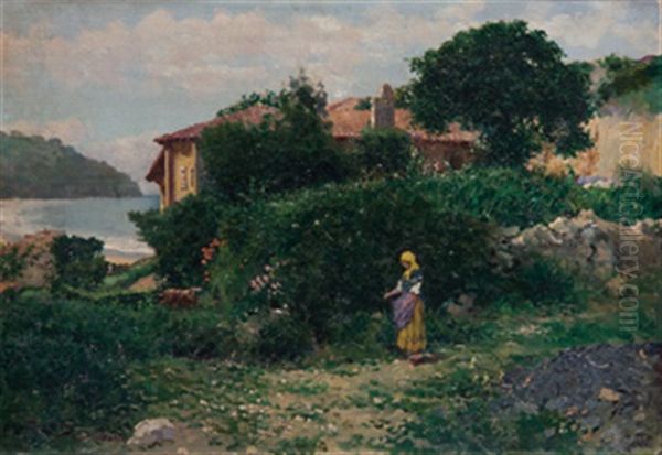 Paisaje Con Aldeana - view 1