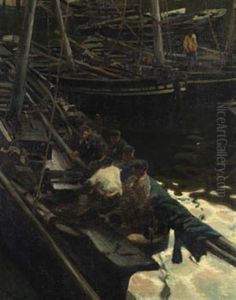 Pescadores En El Puerto Pescadores En El Puerto