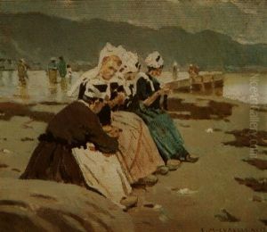 Mujeres Bretonas by Enrique Martinez Cubells y Ruiz