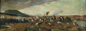 Escena De Batalla by Salvador Martinez Cubells