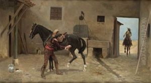 Aseando Al Caballo by Luis Martinez Vargas Machuca