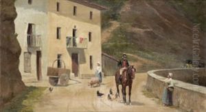 Jinete A Caballo by Luis Martinez Vargas Machuca