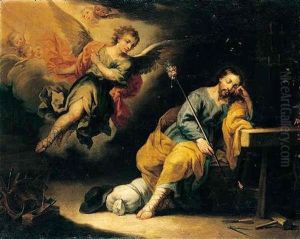 The Dream Of Saint Joseph by Domingo Martinez