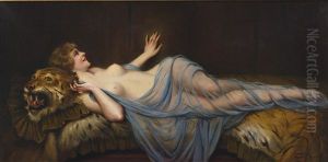 Femme Au Tigre by Francois Martin-Kavel