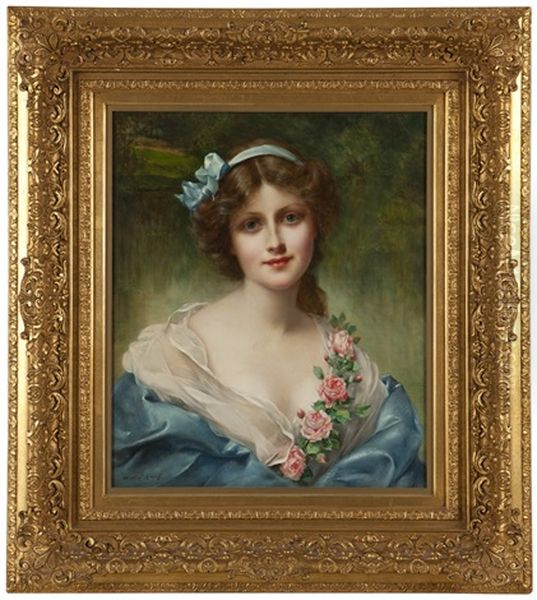 June Roses, Portrait Of A Young Woman - view 1