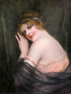 Jeune Femme En Buste Au Corsage Rose