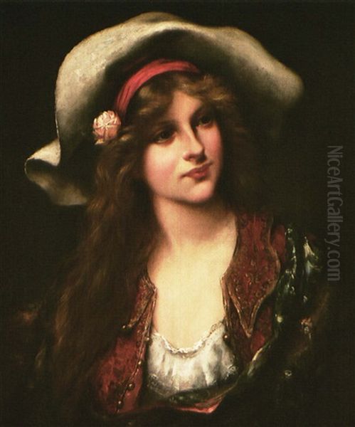 Young Beauty With Floppy Hat - view 1