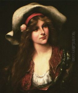 Young Beauty With Floppy Hat Young Beauty With Floppy Hat
