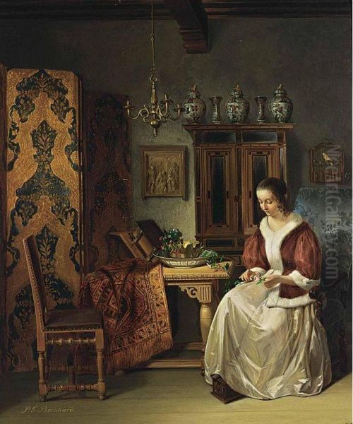 An Elegant Lady In An Interior - view 1