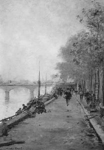 Bord De Seine Anime by Francois Martin-Kavel