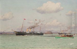 The Royal Yachts ~victoria & Albert Iii~ And ~alexandra~ With King Edward Vii And Queen Alexandra Aboard The Royal Yachts ~victoria & Albert Iii~ And ~alexandra~ With King Edward Vii And Queen Alexandra Aboard