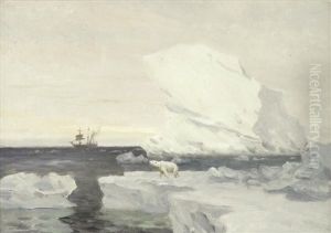 The Stella Polare - Duke Of The Abruzzi's Expedition To The North Pole by Edoardo de Martino