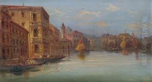 Blick In Den Canale Grande Von Venedig