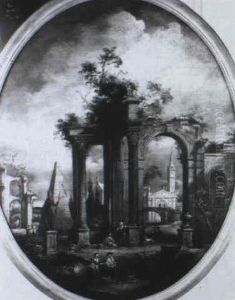 Paisaje Con Ruinas Y Personajes by Jose Martorell