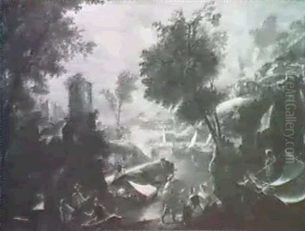 Paesaggio Fluviale Con Figure - view 1