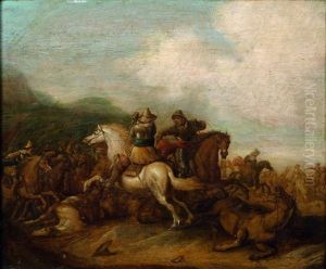 Choc De Cavalerie by Jan de Martszen the Younger