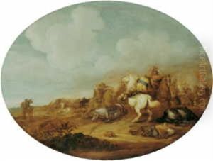 Reitertreffen by Jan de Martszen the Younger
