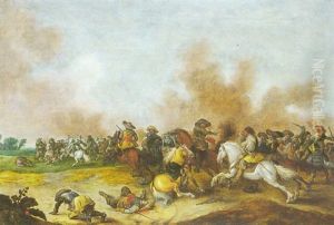 Choc De Cavalerie by Jan de Martszen the Younger