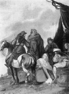 Riders Halting Outside A Tent Riders Halting Outside A Tent