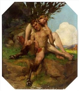 Faun Und Nymphe by Anton Marussig