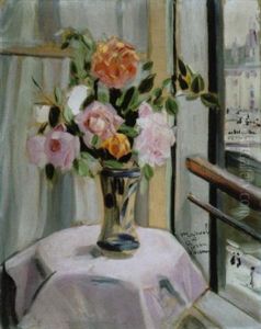 Roses Devant Une Fenetre A Paris Roses Devant Une Fenetre A Paris