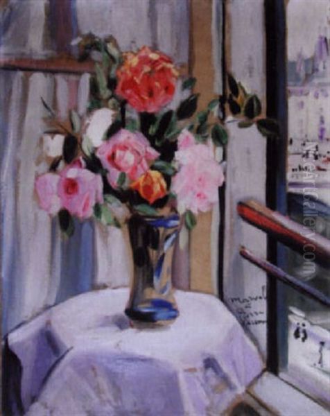 Bouquet De Roses A La Fenetre - view 1