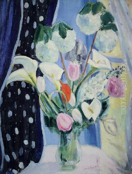 Bouquet Varie Aux Rideaux A Poids - view 1