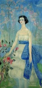 Le Matin Dans La Roseraie by Jacqueline Marval