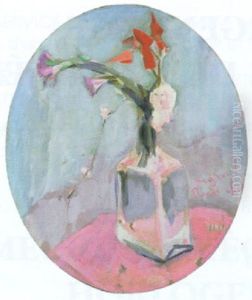 Composition Florale A La Bouteille by Jacqueline Marval