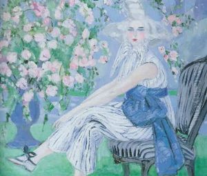 Femme Au Ruban Bleu