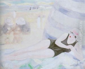 La Baigneuse Au Bonnet Rose by Jacqueline Marval