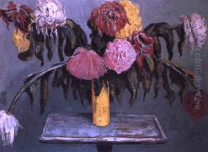 Fleurs Dans Un Vase Jaune by Jacqueline Marval