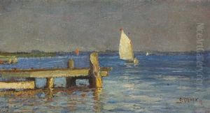 Segelboote Auf Einem Norddeutschen See by Gustav Marx