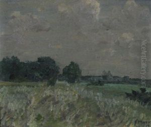 Wiesenlandschaft Am Waldrand by Gustav Marx