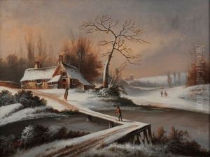Village Sous La Neige