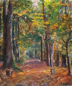 Waldweg Im Herbst by Alfred Marxer