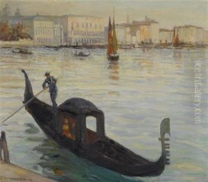Gondoliere In Venedig by Alfred Marxer