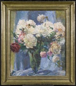 Stilleben Mit Pfingstrosen by Alfred Marxer