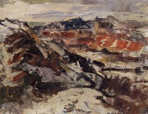 Blick Auf Ein Dorf Im Winter by Alfred Marxer