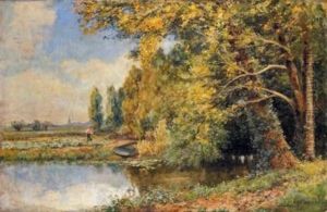 Femme Pres De La Riviere, 1905 by Numa Marzocchi de Belluci
