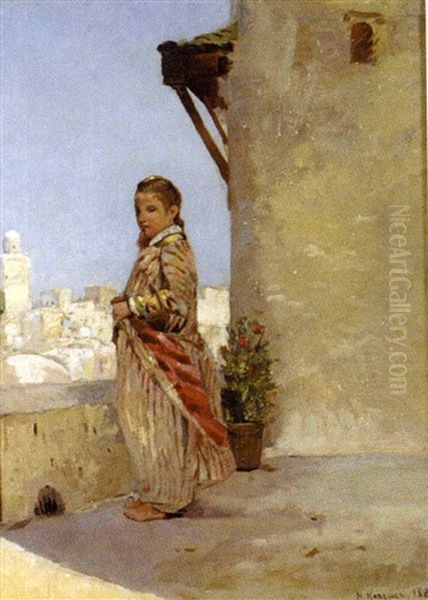 Jeune Fille Sur La Terrasse - view 1