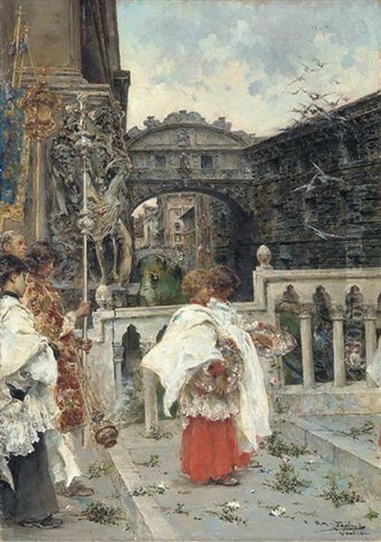A Procession Before The Bridge Of Sighs - view 1