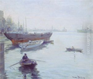 Puerto Con Barcos by Arcadi Mas y Fondevila