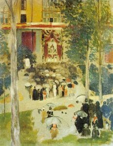 Procesion En Un Dia De Lluvia