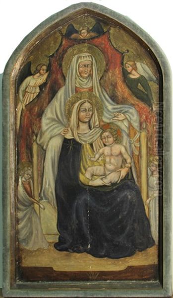 The Virgin And Child With Saint Anne by Masaccio (Tommaso di Giovanni)