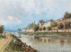 Ansicht Von Perigueux Mit Dem Fluss L'isle Ansicht Von Perigueux Mit Dem Fluss L'isle