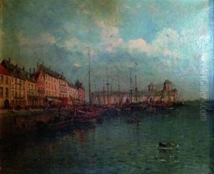 Les Bateaux Dans Le Port D'ostende
