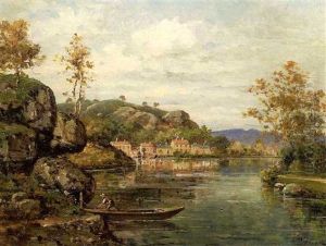 Le Depart En Barque by Gustave Mascart
